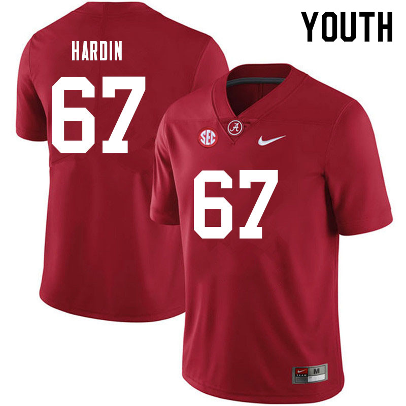 Youth #67 Donovan Hardin Alabama Crimson Tide College Football Jerseys Sale-Black